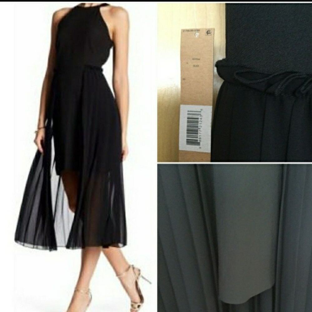 Rachel Rachel Roy Women's Pleated Chiffon Overlay - Picture 3 of 8